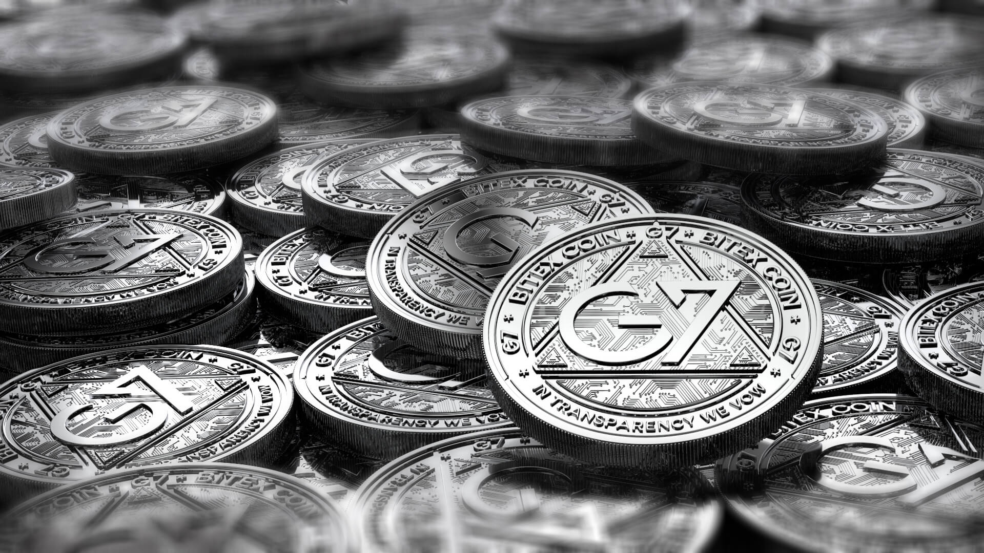 Crypto coins G7 - Vizualizare 3D produs de design industrial